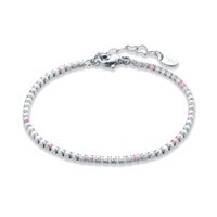 Bracciale Brand Donna Tennis colorato in Acciaio Zircone 14BR046P-M - 14BR046P-M